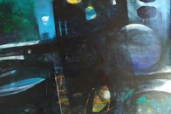 Abstraction.ColdObjects. Acryl on wood, 80x80cm